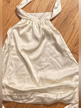 Satin Halter in Ivory